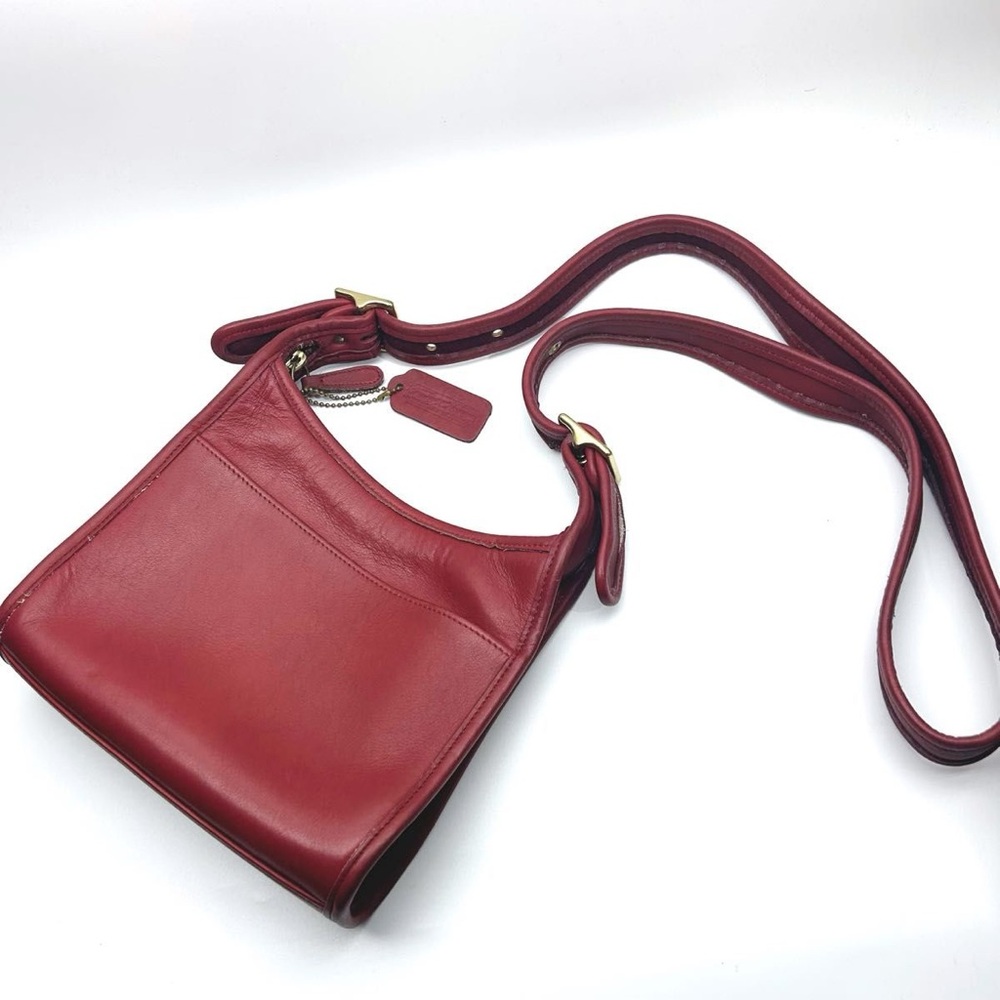 RARE Vintage Coach Red Leather Shoulder Bag Legacy 9997